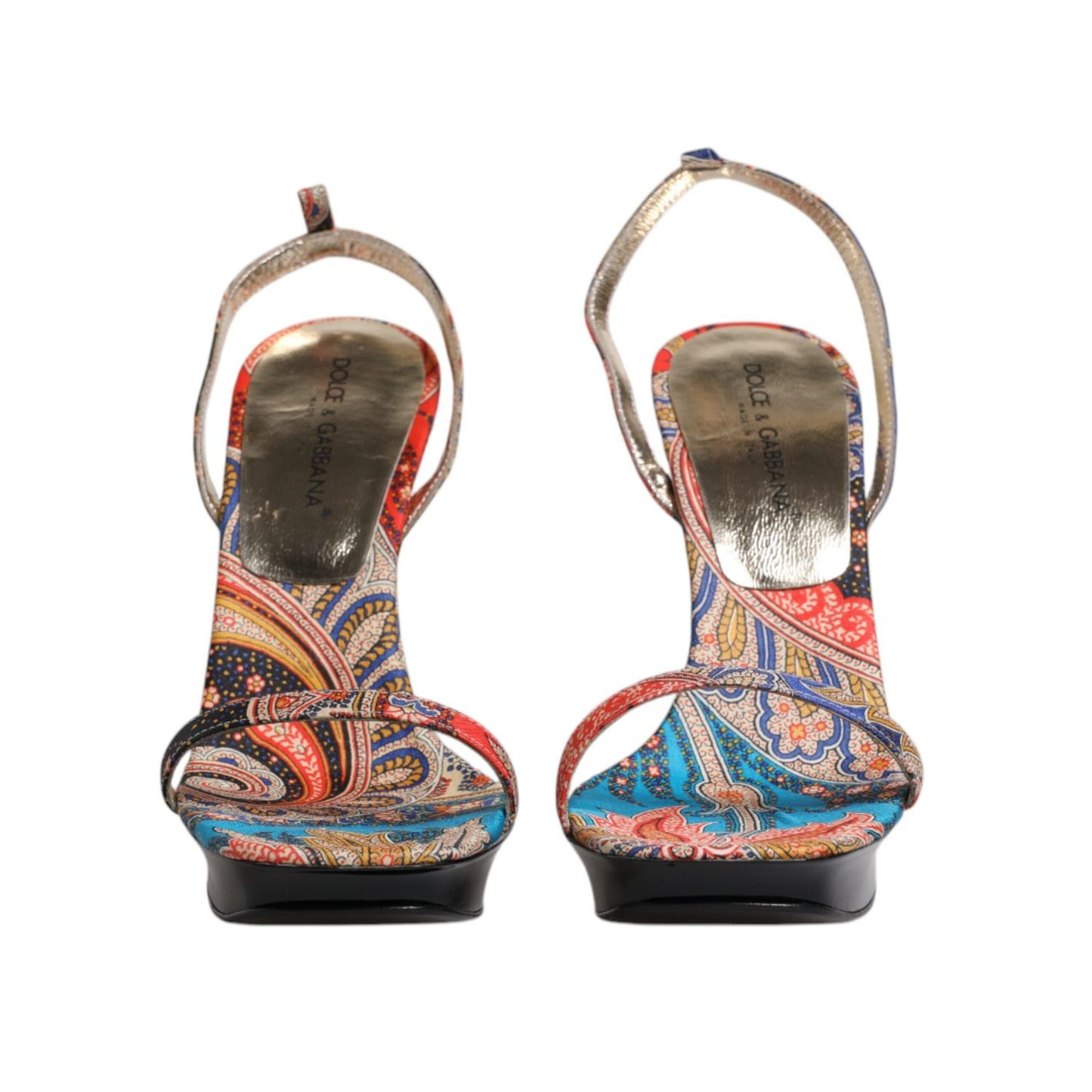 Dolce & Gabbana Multicolor Floral High Heels Sandals Shoes
