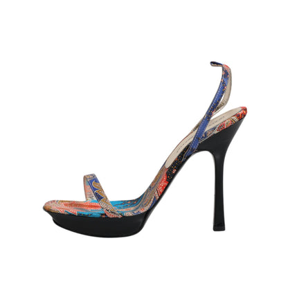 Dolce & Gabbana Multicolor Floral High Heels Sandals Shoes