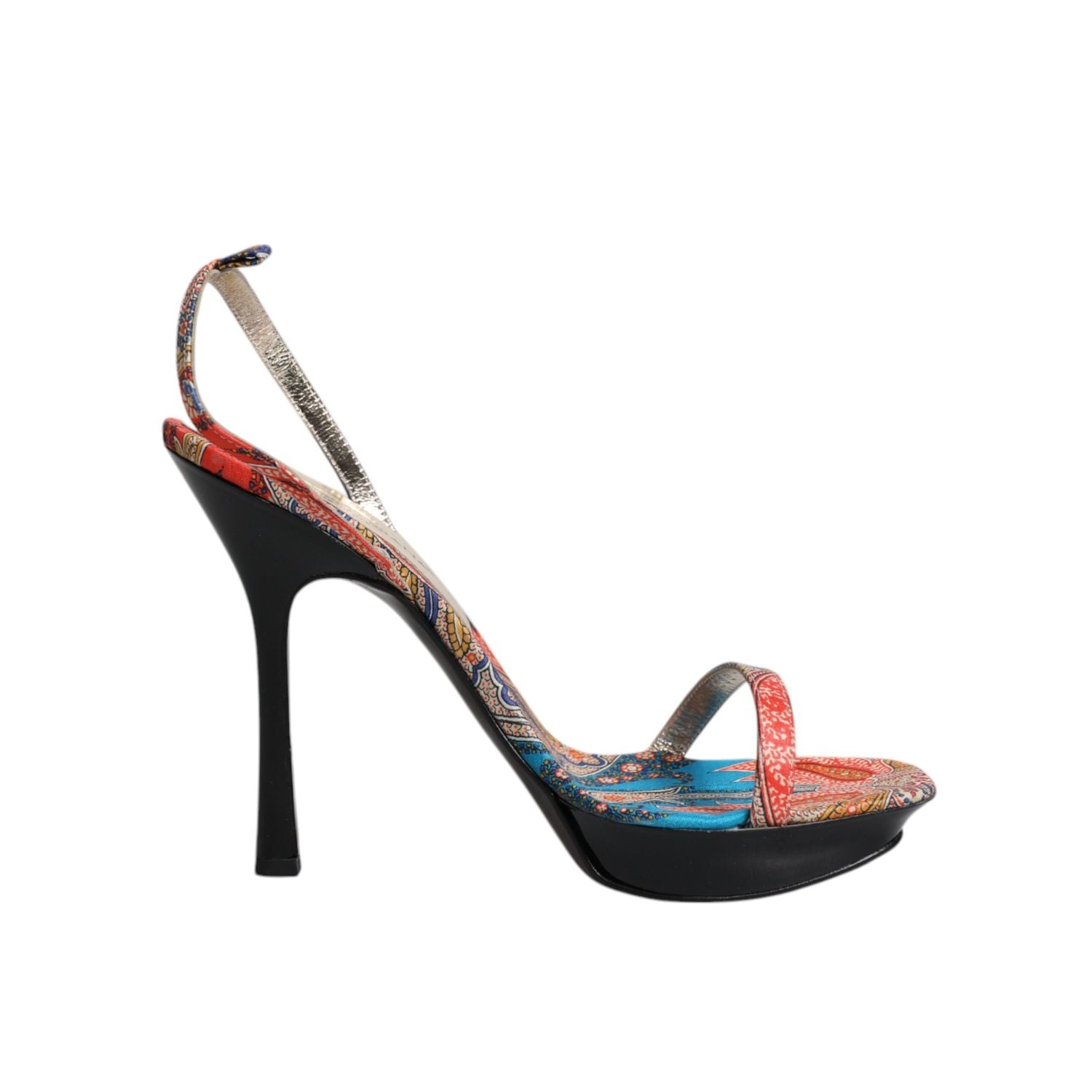 Dolce & Gabbana Multicolor Floral High Heels Sandals Shoes