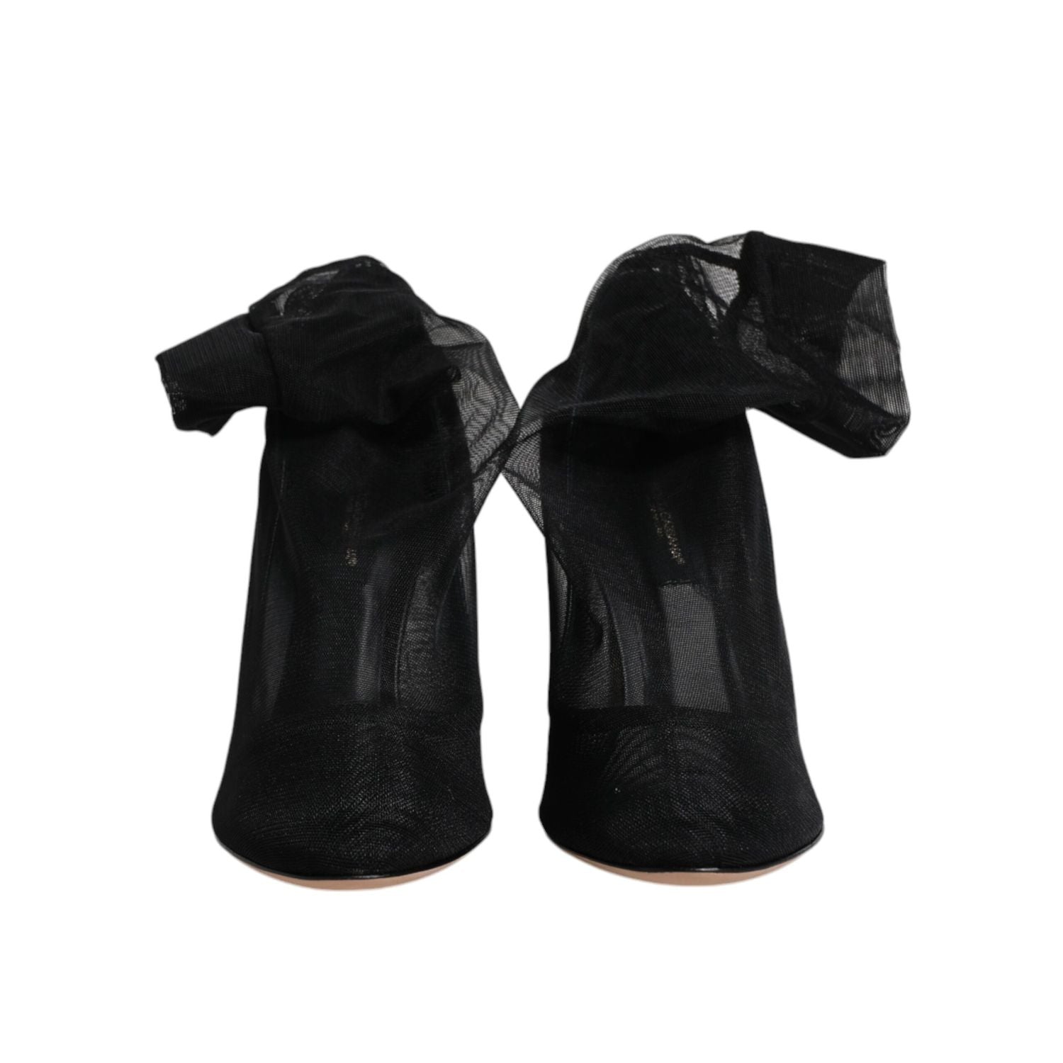 Dolce & Gabbana Black Nylon Mesh Sock Style Boots Shoes