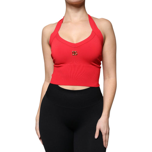 Dolce & Gabbana Dolce & Gabbana Red Viscose Sleeveless Halter Cropped Tank Top TSH86842-38 1728,67345645728,Clothing,Dolce & Gabbana,IT38 | XS,Material: 62% Viscose 23% Nylon 13% Polyester 2% PU,New with tags,Red,Tops & T-Shirts - Women - Clothing,Women,W