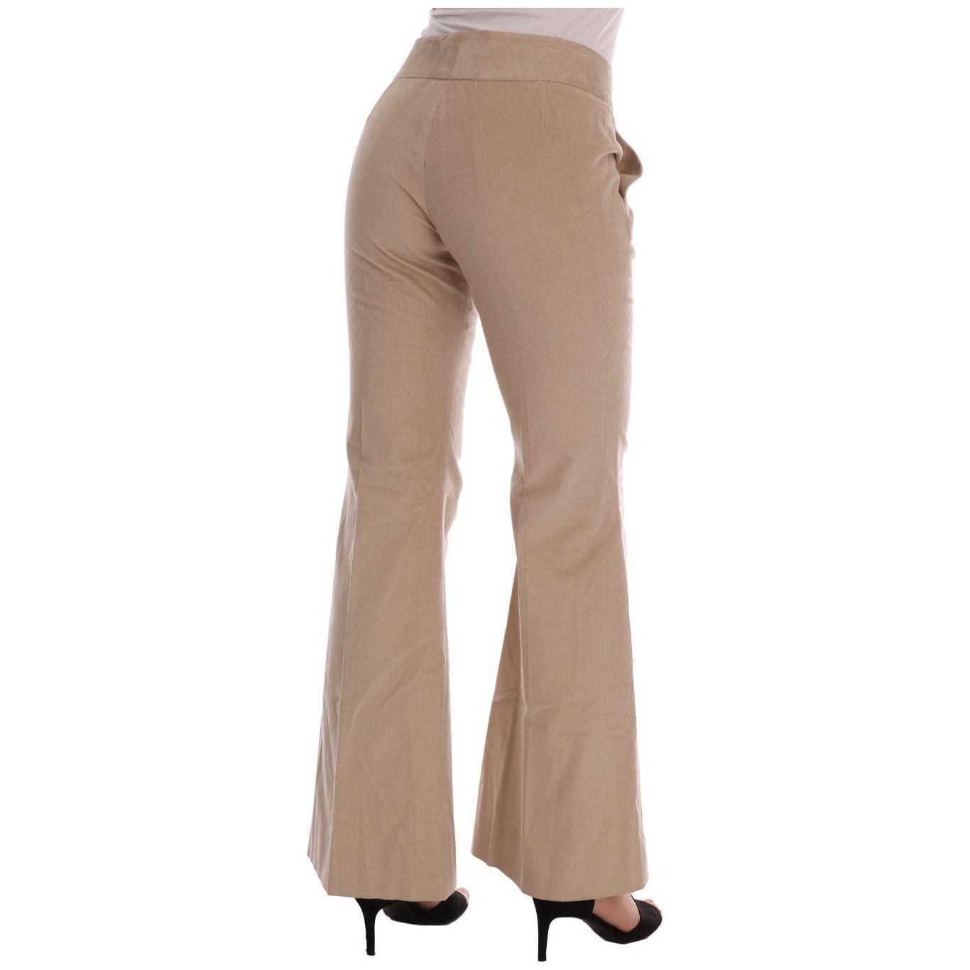 Ermanno Scervino Beige Cotton Bootcut Pants Jeans & Pants