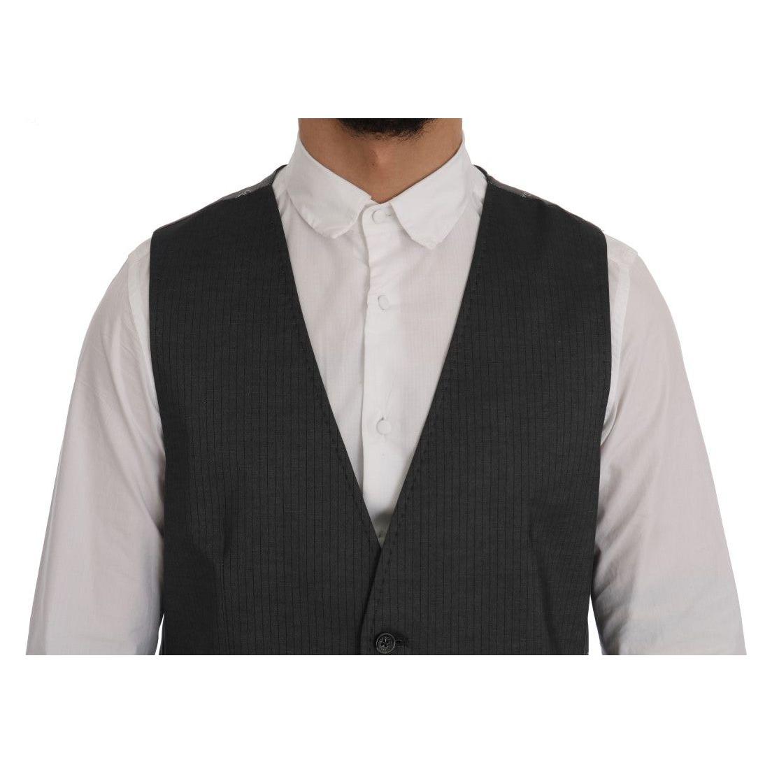 Dolce & Gabbana Gray STAFF Cotton Rayon Vest SIG60333-2