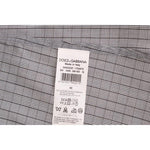 Dolce & Gabbana Elegant Gray Checkered Slim Fit Casual Shirt Dolce & Gabbana Gray