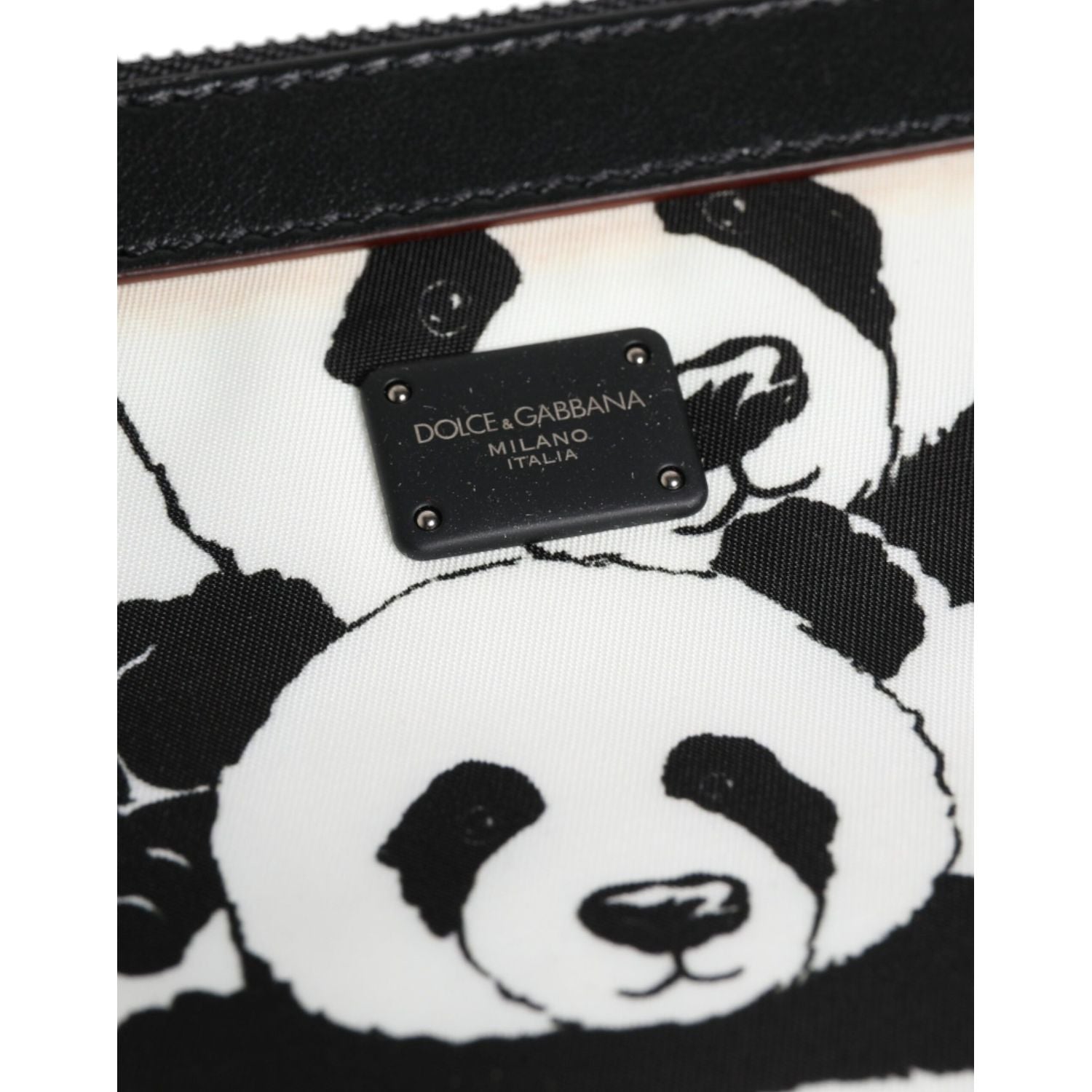 Dolce & Gabbana Black White Panda Pattern Clutch Pouch Bag