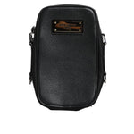 Dolce & Gabbana Black Grain Leather Logo Plaque Clutch Bag BAG4170