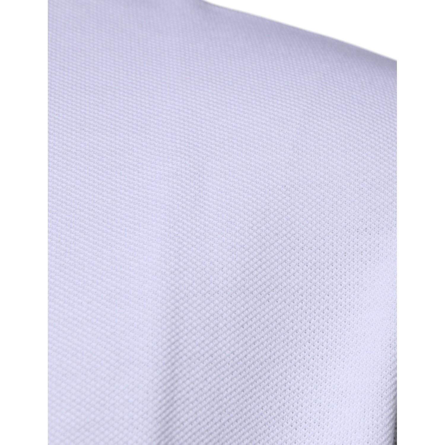 Versace White Viscose Collared Men Polo Short Sleeves T-shirt