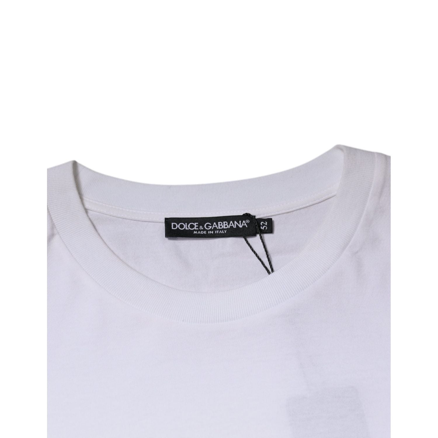 Dolce & Gabbana White DG Milano Cotton Crew Neck T-shirt
