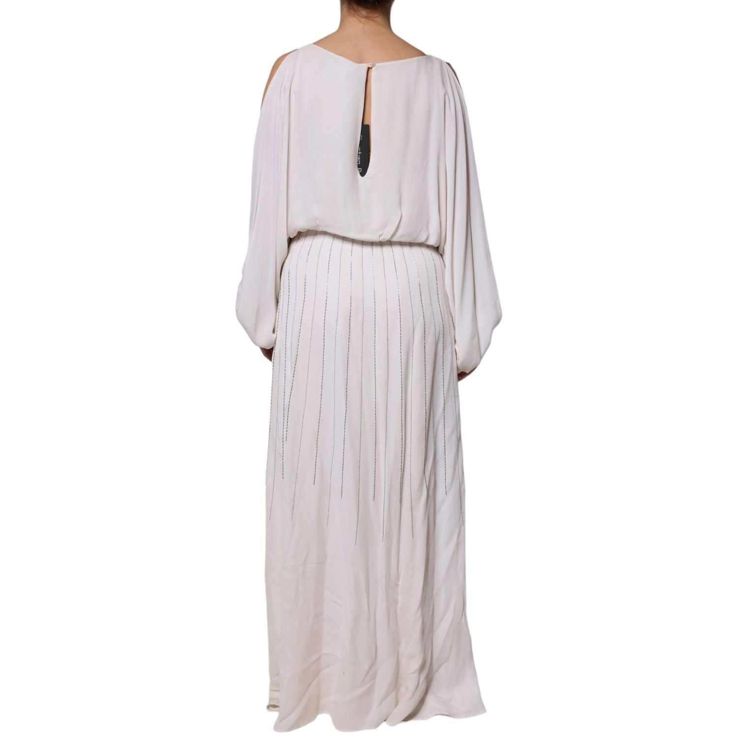 Christian Pellizzari Off White Embellished Long Maxi Dress