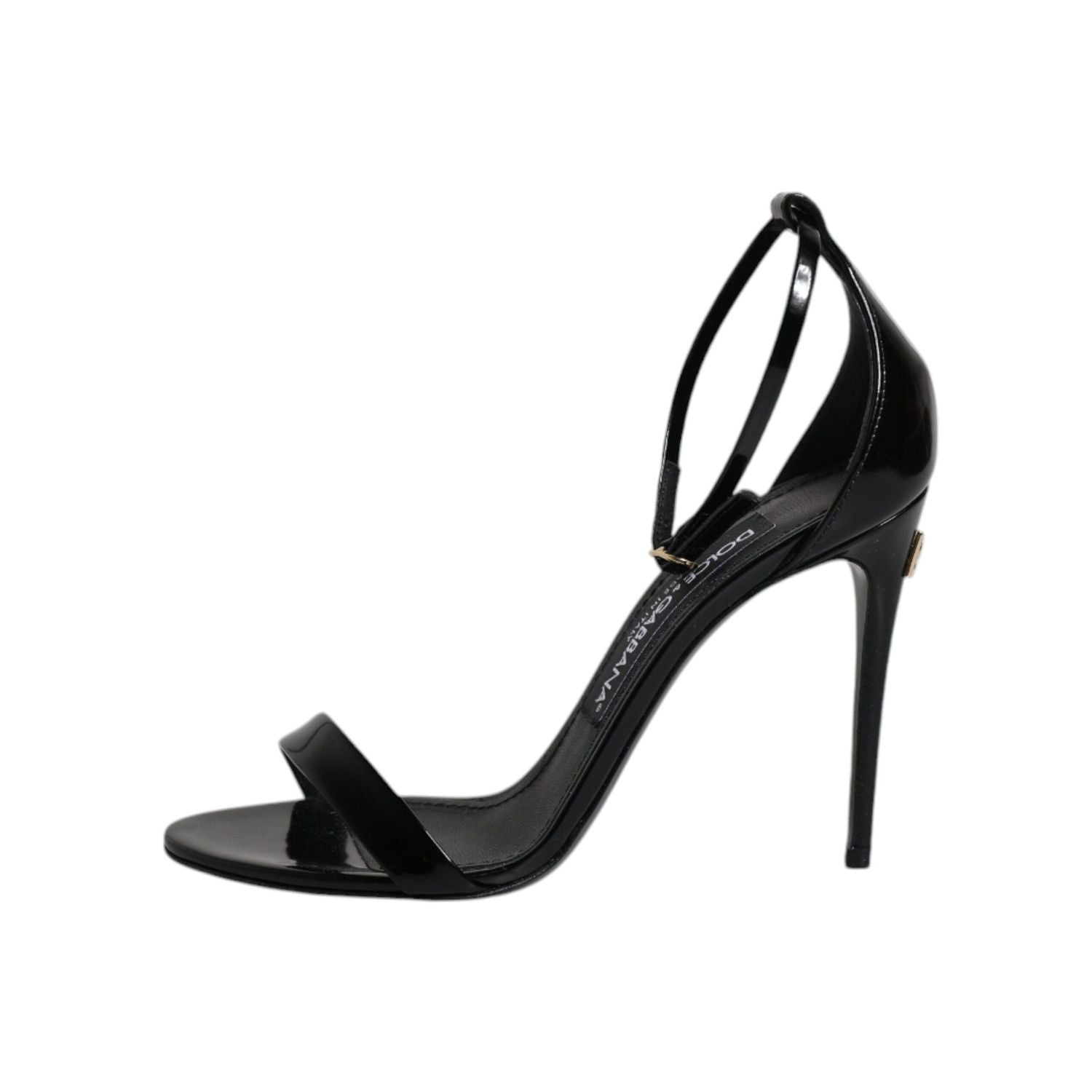 Dolce & Gabbana Black KEIRA Heels Ankle Strap Sandals Shoes