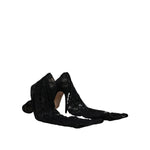 Dolce & Gabbana Black Stretch Socks Taormina Lace Boots Shoes