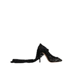 Dolce & Gabbana Black Stretch Socks Taormina Lace Boots Shoes