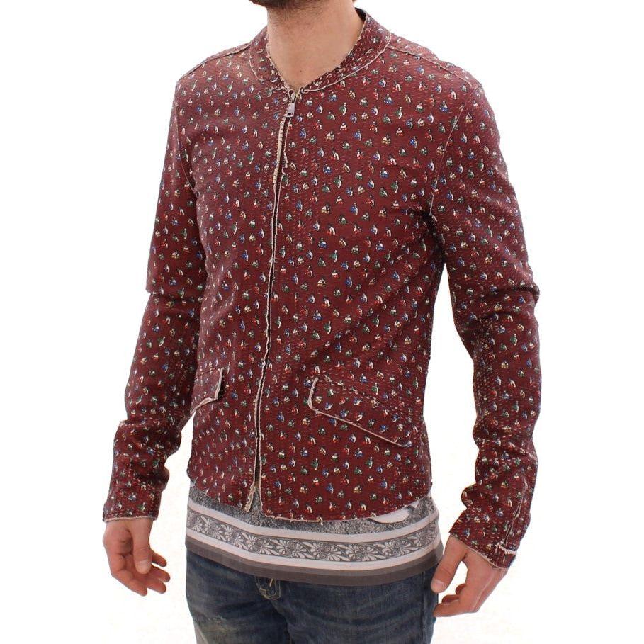 جاكيت جلدي بوردو بطبعة بوكسر حصرية من دولتشي آند غابانا