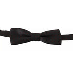 Dolce & Gabbana Gray Dotted Silk Adjustable Neck Bow Tie FT2048