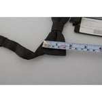 Dolce & Gabbana Gray Dotted Silk Adjustable Neck Bow Tie FT2048