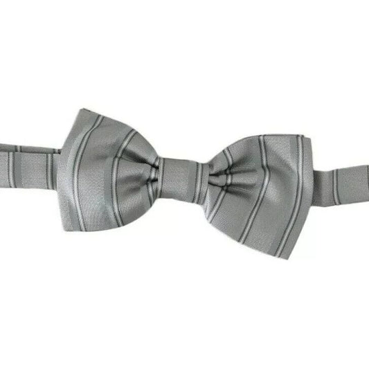 Dolce & Gabbana Light Gray Lining Adjustable Neck Butterfly Bow Tie