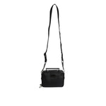 Dolce & Gabbana Black Nylon Leather Logo Top Handle Crossbody Bag BAG1636