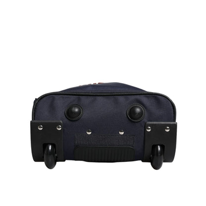 Dolce & Gabbana Blue Red Polyester Kids Back Pack Wheel Suitcase Bag