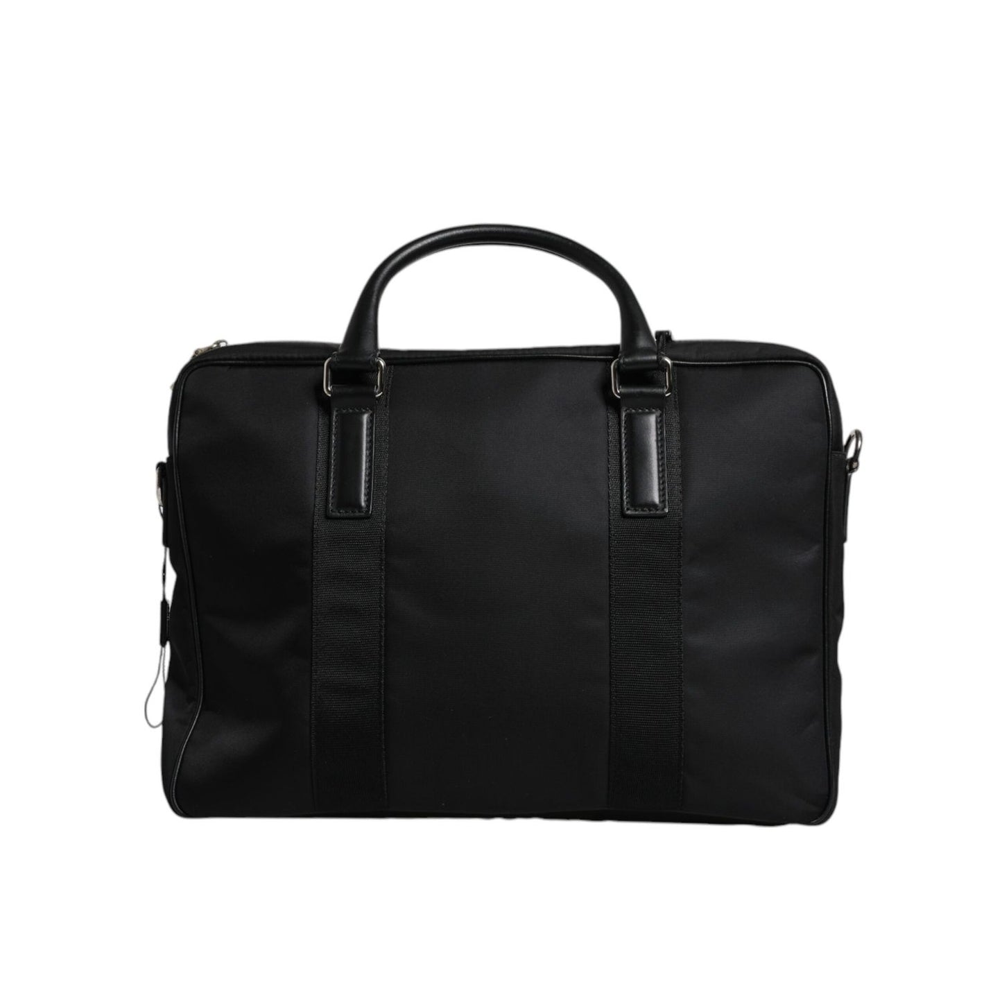 Dolce & Gabbana Black Logo Plaque Double Handle Messenger Bag