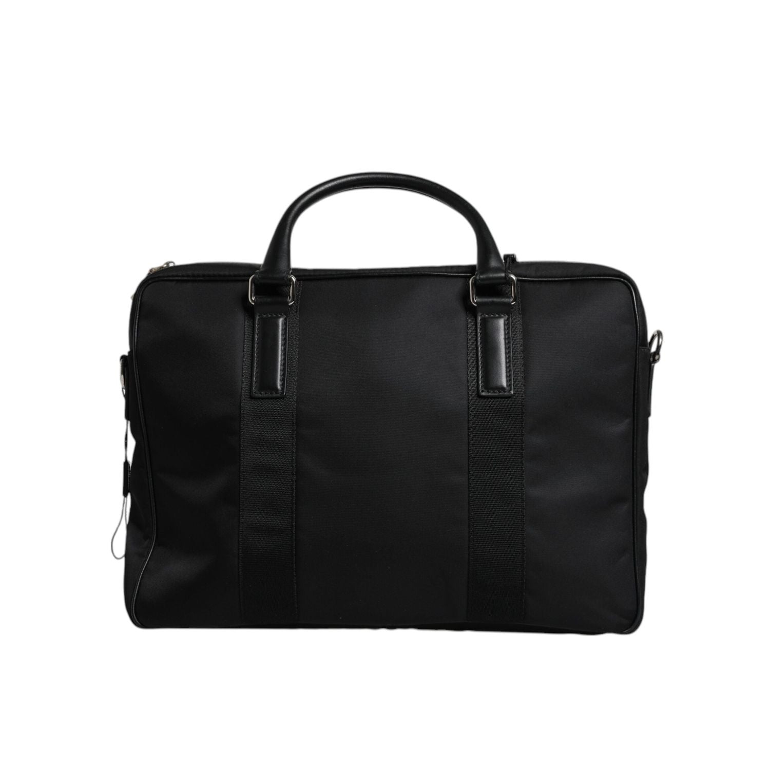 Front view with bag zipped and handles upright.