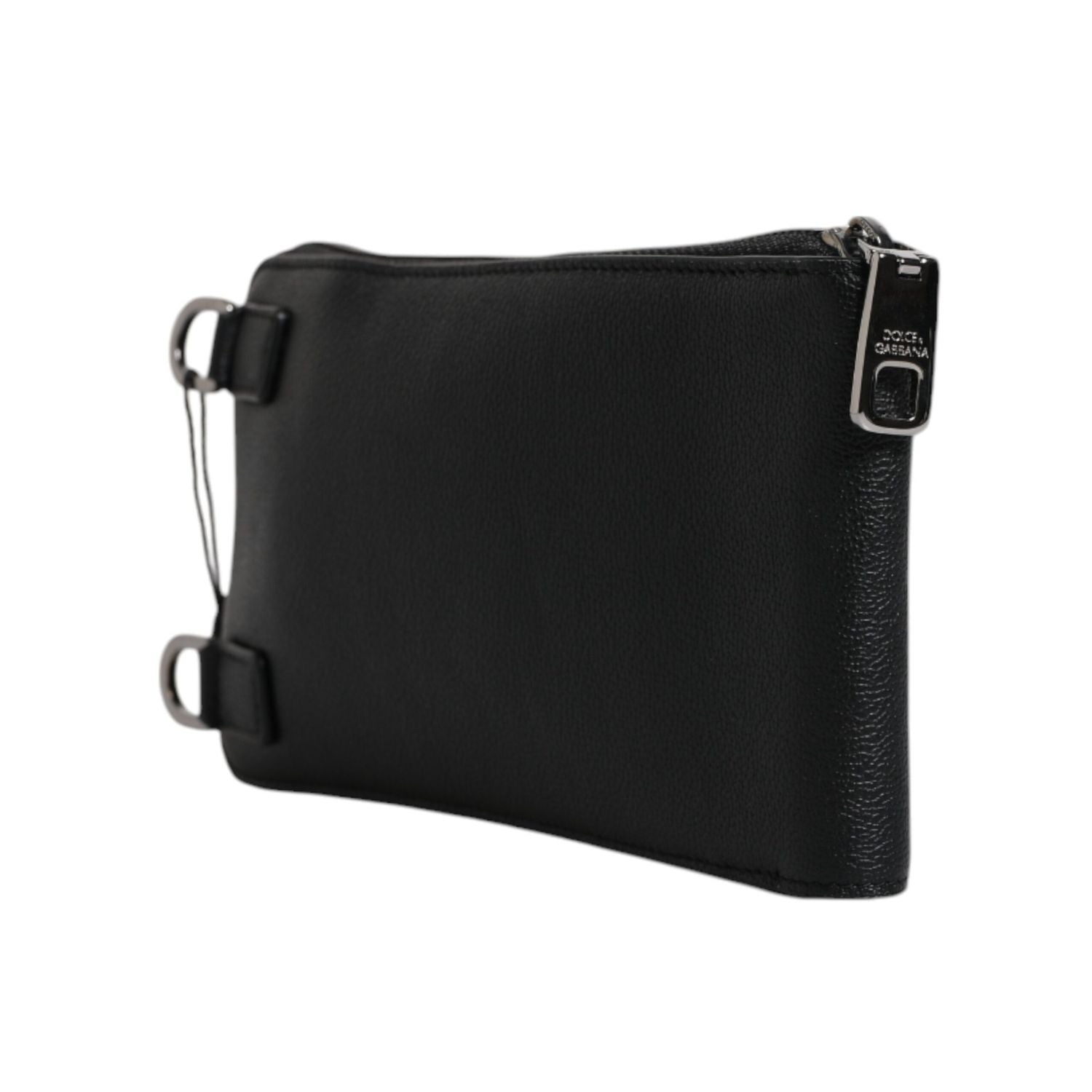 Dolce & Gabbana Black Leather Purse Crossbody Sling Phone Bag