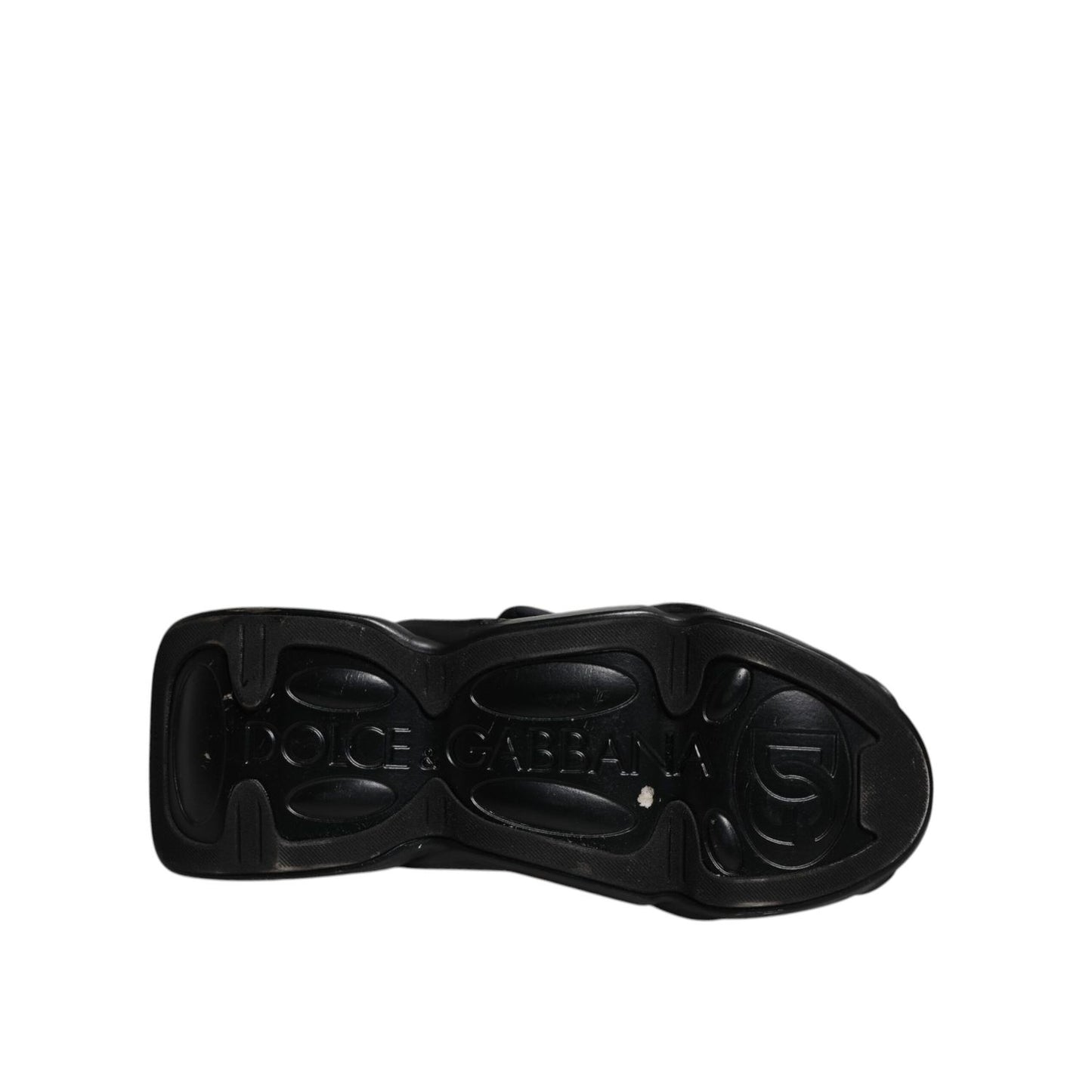 Dolce & Gabbana Black Slip On Wave Quilted Sneakers Shoes
