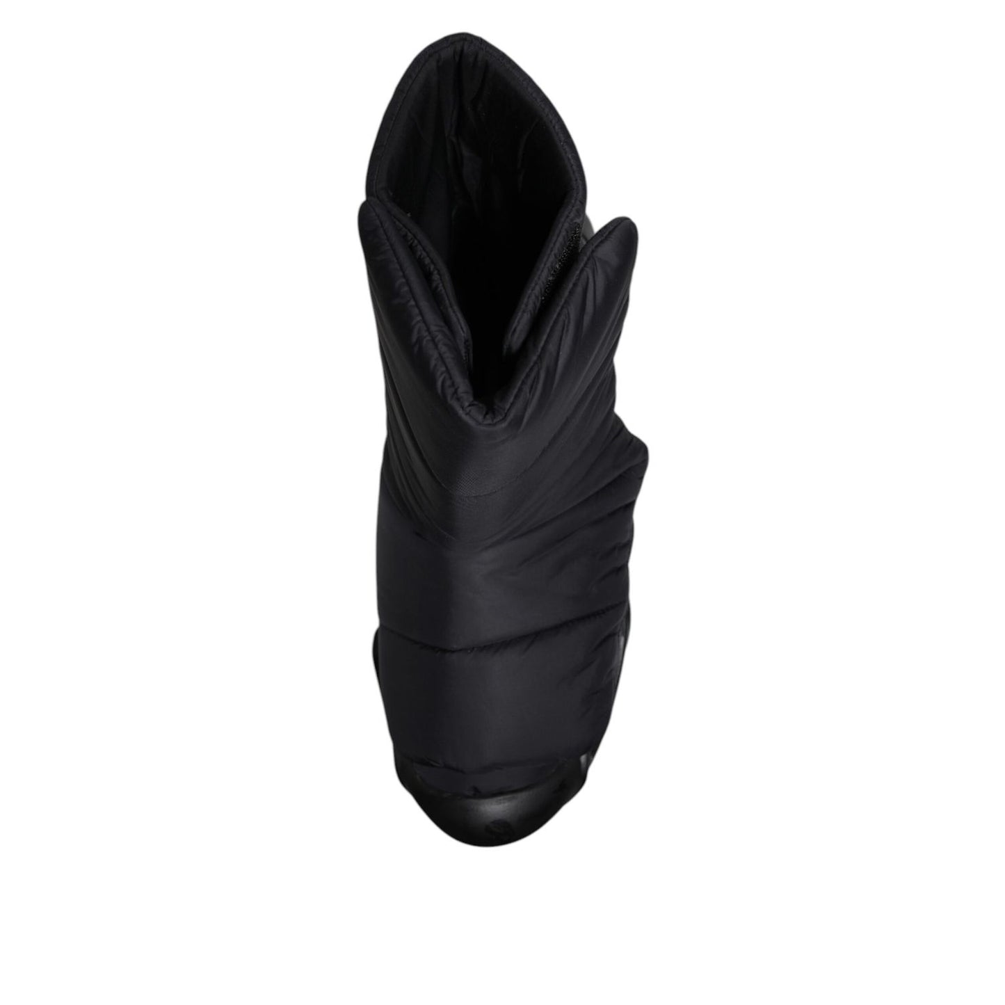 Dolce & Gabbana Black Slip On Wave Quilted Sneakers Shoes