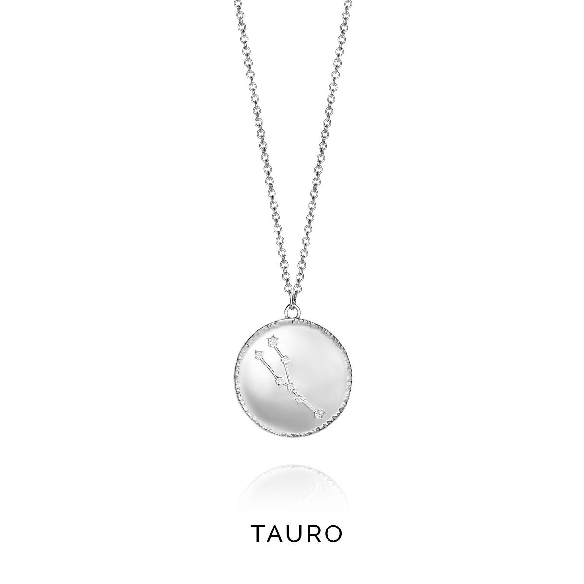 VICEROY JEWELS Mod. 61014C000-38T ladies' silver necklace with zodiac pendant "Tauro". Quartz analog multifunction, in official box.