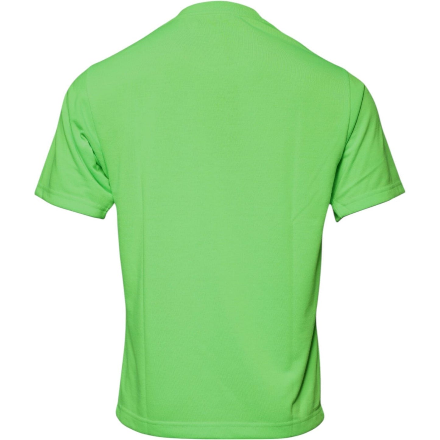 Dolce & Gabbana Green Logo Polyester Crew Neck T-shirt