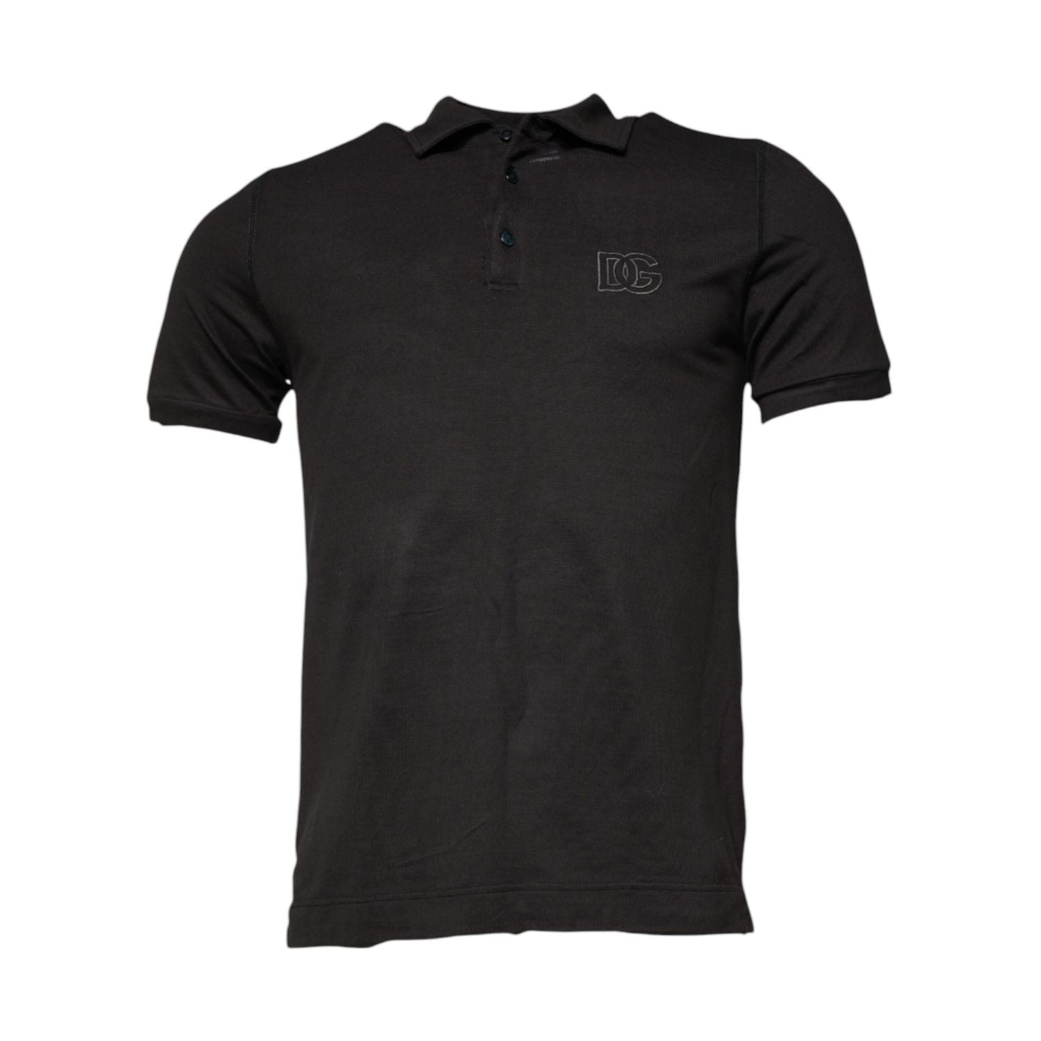Dolce & Gabbana Dark Gray Collared Short Sleeves Polo T-shirt