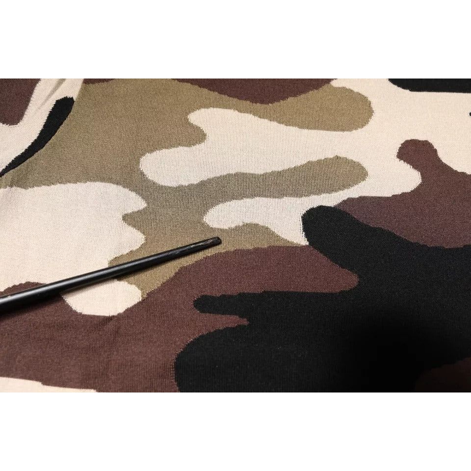 Dolce & Gabbana Multicolor Camouflage Collared Polo T-shirt