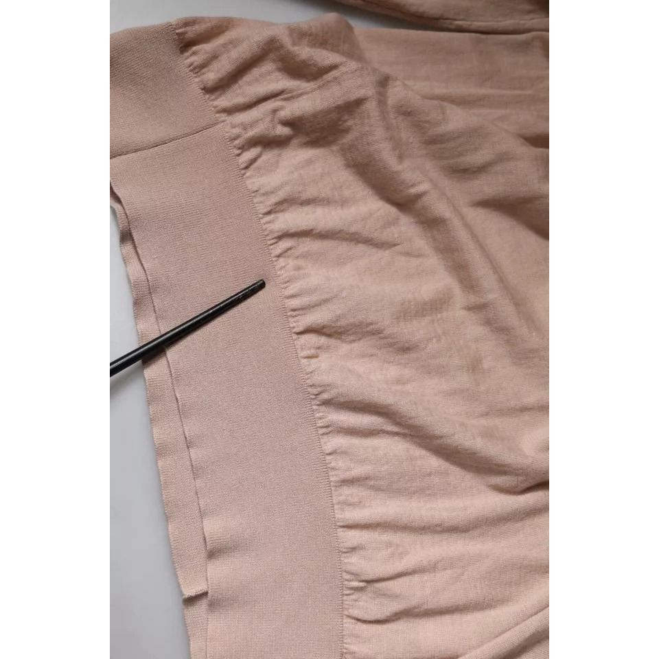 Dolce & Gabbana Beige Cashmere Turtleneck Pullover Sweater