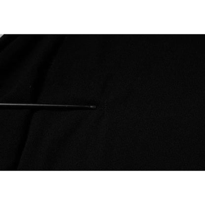 Dolce & Gabbana Black Logo Wool Crew Neck Pullover Sweater