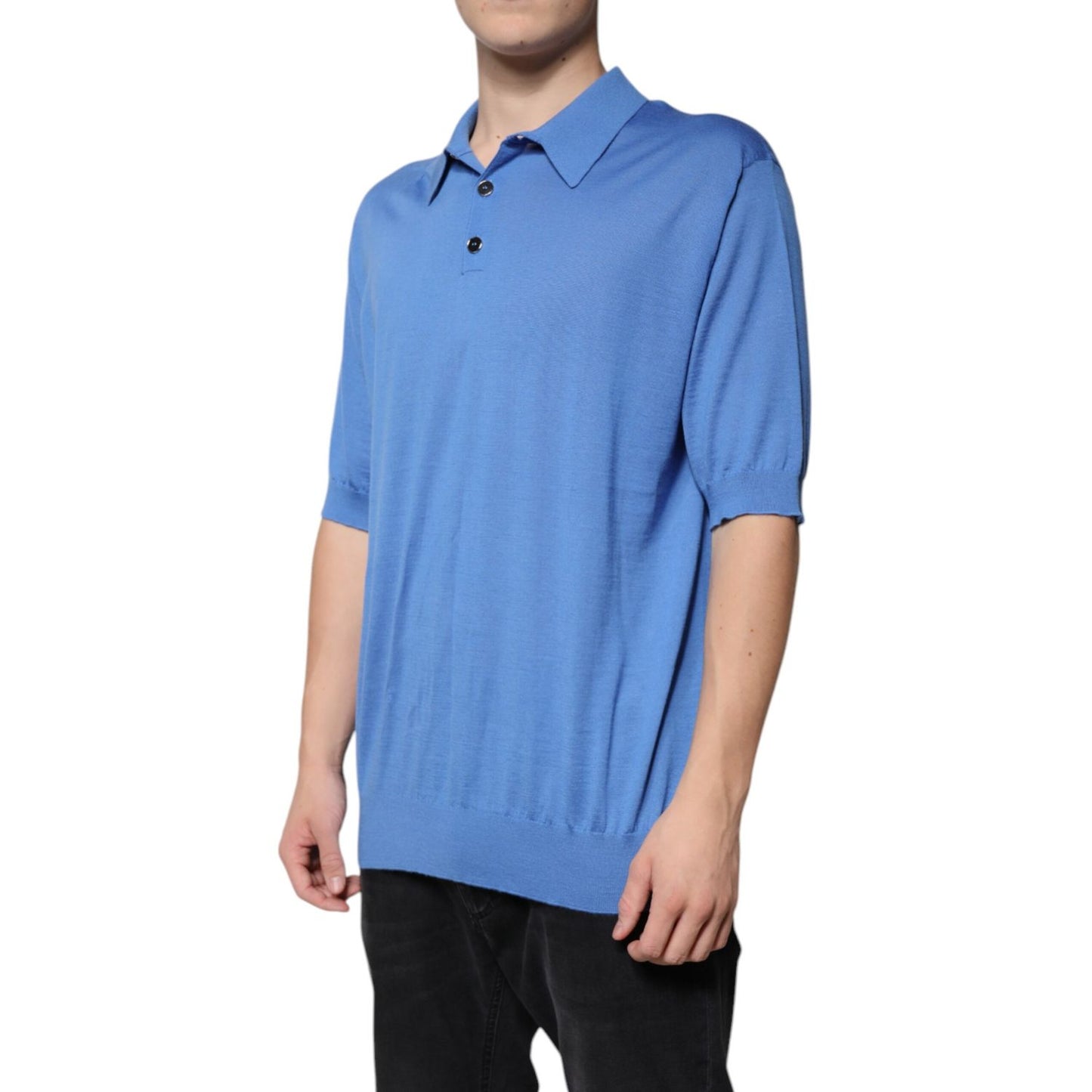 Dolce & Gabbana Blue Collared Short Sleeves Polo T-shirt