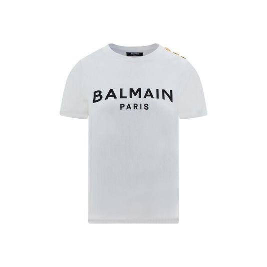 Balmain Balmain Logoed T-Shirt 1728,72470364320,Balmain,Clothing,L,M,New with tags,S,Tops & T-Shirts - Women - Clothing,White,Women,Women - Clothing,XS BA-BF1EF005BB02GAB-S