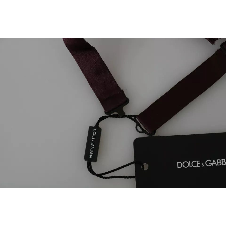 Dolce & Gabbana Bordeaux Red Silk Solid Classic Bowtie KRA3002