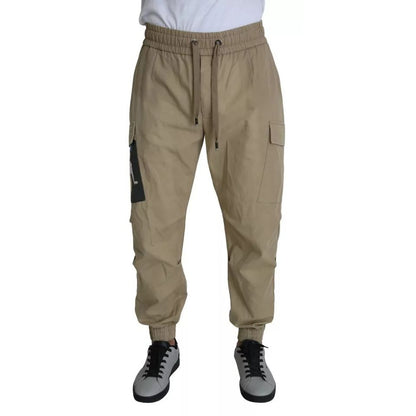 Dolce & Gabbana Beige Pin Up Print Cargo Pants