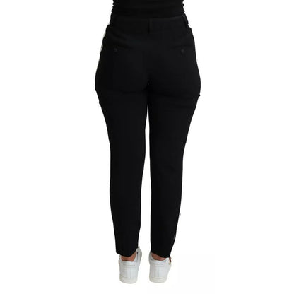 Dolce & Gabbana Black Virgin Wool Stretch Skinny Pants