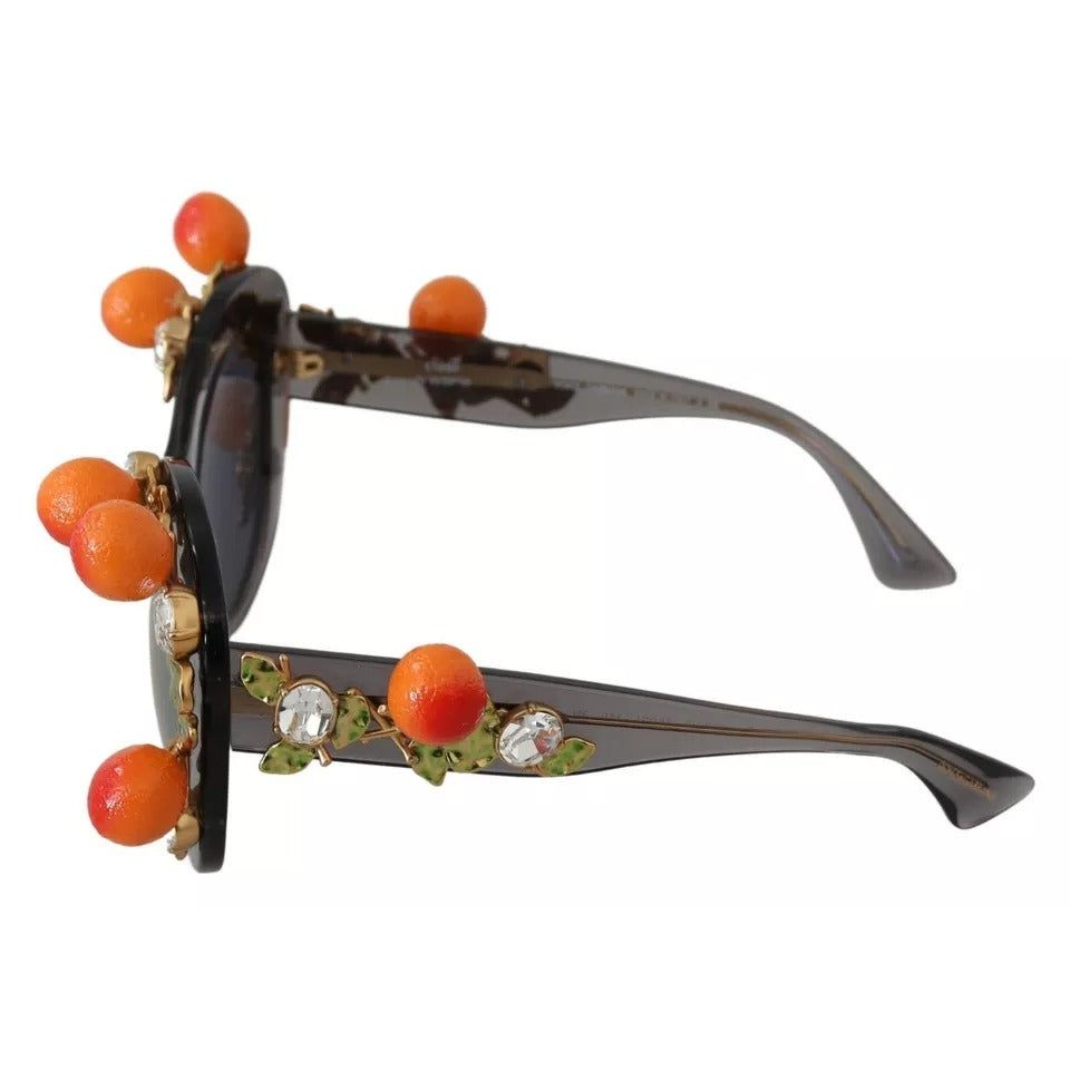 Dolce & Gabbana DG4283B Acetate Crystals Orange Applique Sunglasses GLA827