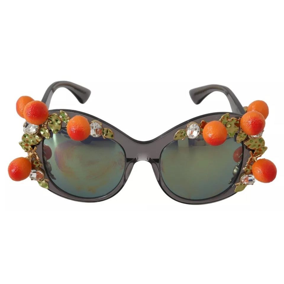 Dolce & Gabbana DG4283B Acetate Crystals Orange Applique Sunglasses GLA827