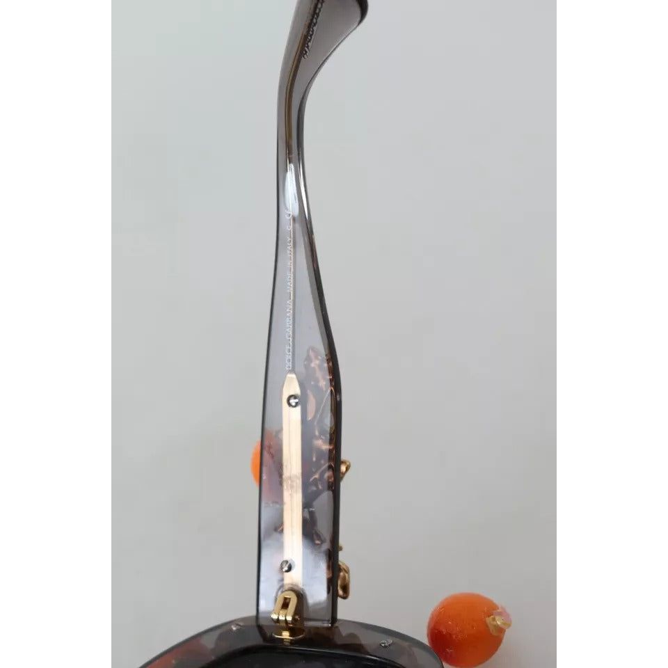 Dolce & Gabbana DG4283B Acetate Crystals Orange Applique Sunglasses GLA827