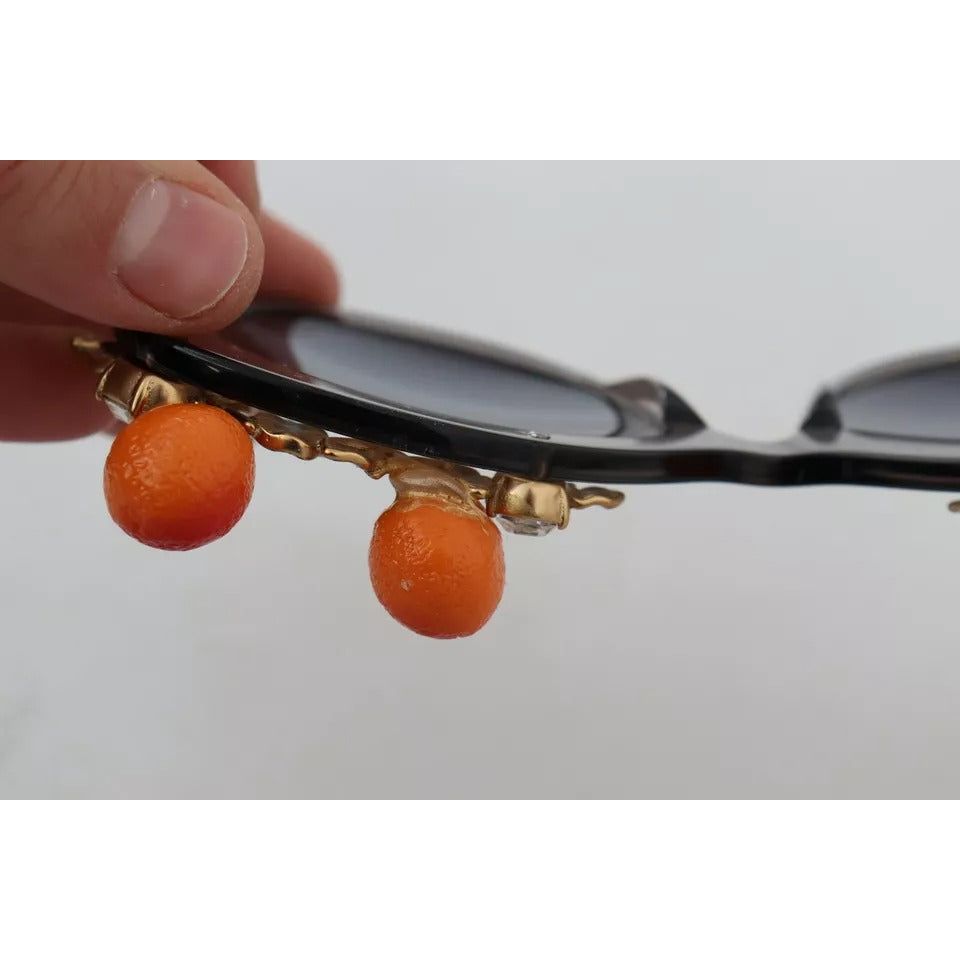 Dolce & Gabbana DG4283B Acetate Crystals Orange Applique Sunglasses GLA827