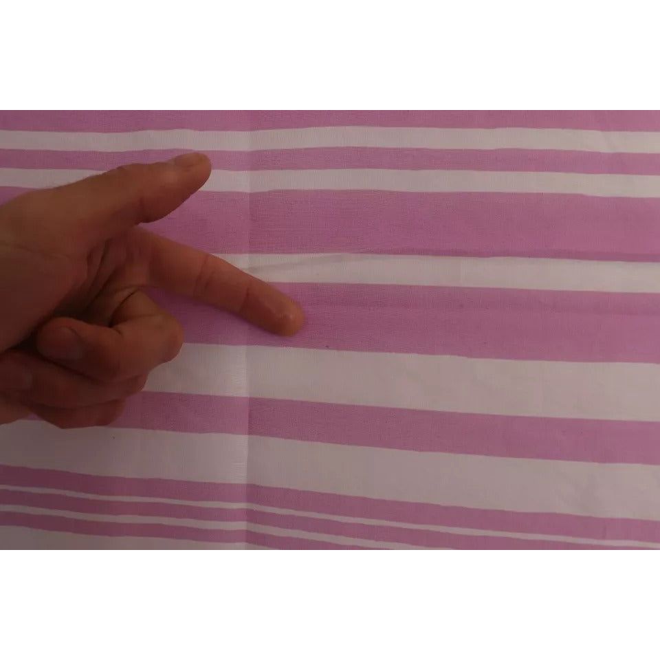 Dolce & Gabbana Pink White Striped Cannes Wrap Shawl Scarf MS6119