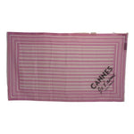 Dolce & Gabbana Pink White Striped Cannes Wrap Shawl Scarf MS6119