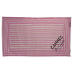 Dolce & Gabbana Pink White Striped Cotton Wrap Shawl Scarf MS6123