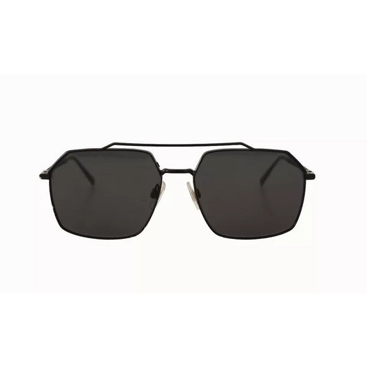 Dolce & Gabbana DG2250 Black Metal Full Rim Square Eyewear Sunglasses GLA1044