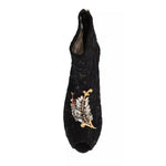Dolce & Gabbana Black Crystal Lace Booties Stilettos Shoes