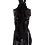 Dolce & Gabbana Brown Silk Wrap Shawl Floral Lace Scarf
