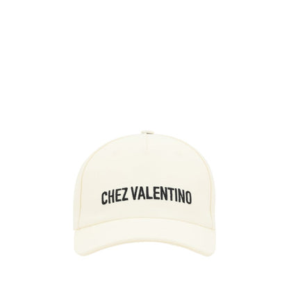 Valentino Garavani Cream Cotton Cap (Baseball Hat)
