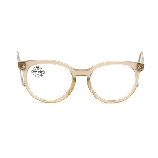 Vuarnet Brown Acetate Frames for women, featuring 50/14/110 mm dimensions, flexible pin, stylish optical design. Color: Brown, material: acetate.
